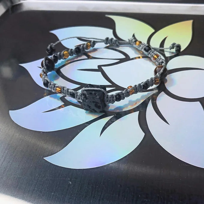 Lava Stone and Tiger’s Eye Essential Oil Diffuser Bracelet