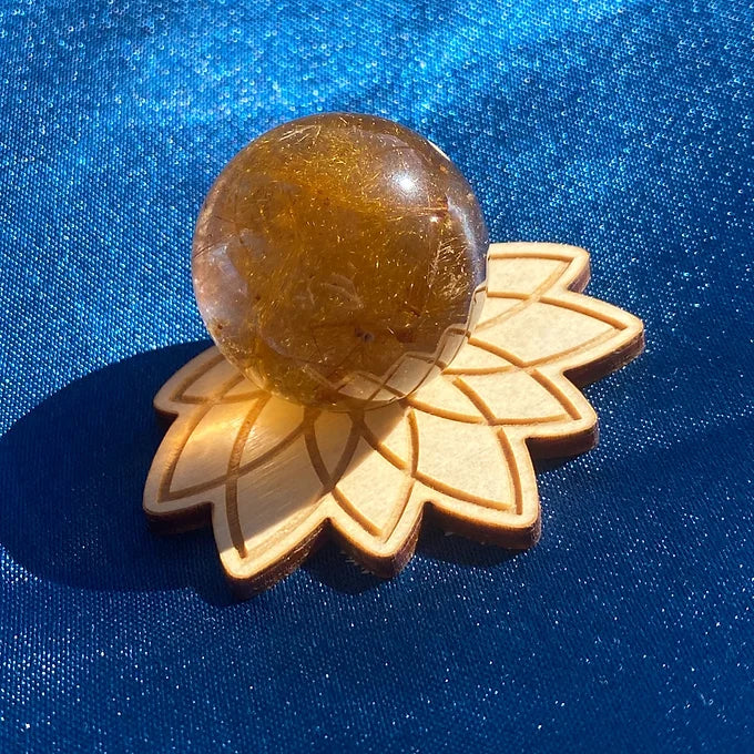 Mini Gold Rutile Quartz Spheres