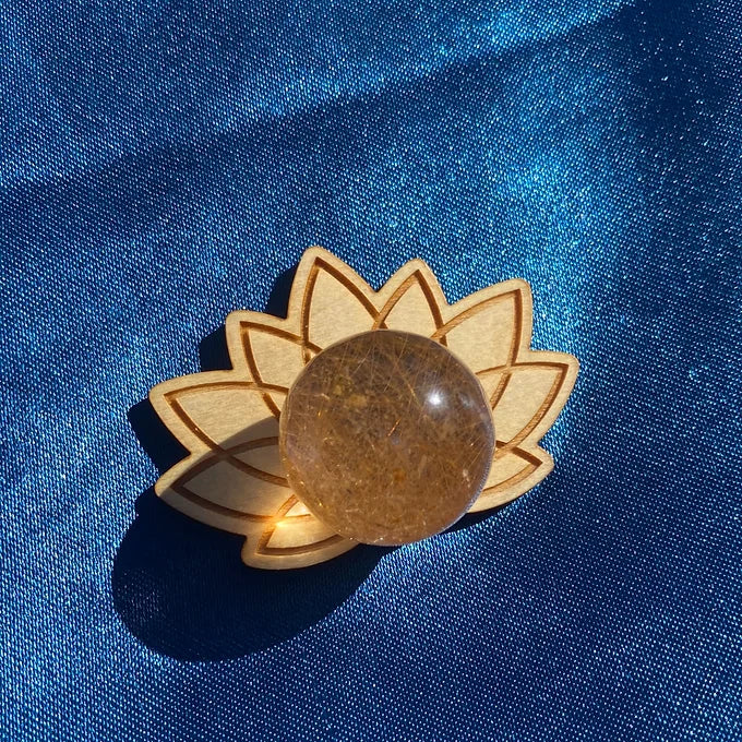 Mini Gold Rutile Quartz Spheres
