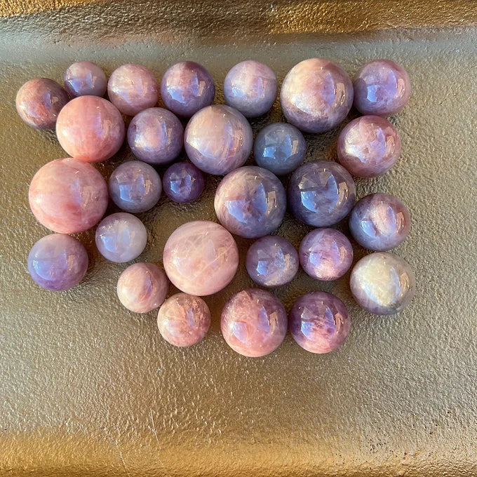 Mini Lavender Rose Quartz Spheres