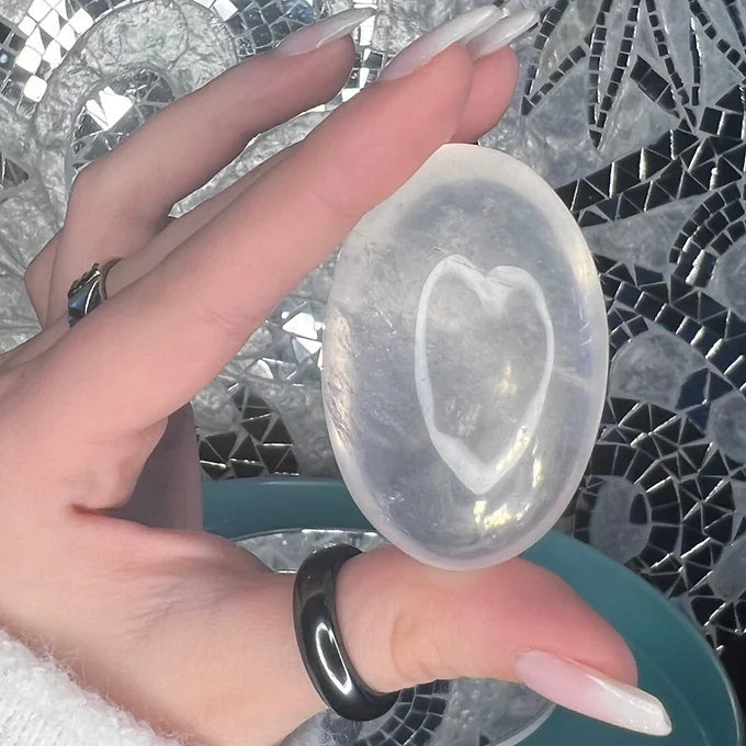 Moon Quartz Palm stone