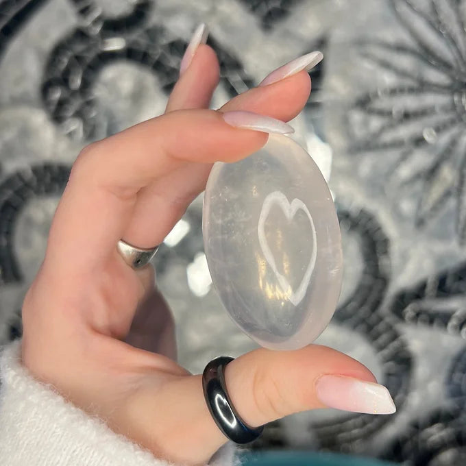 Moon Quartz Palm stone
