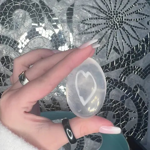 Moon Quartz Palm stone