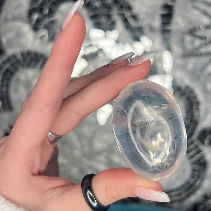 Moon Quartz Palm stone