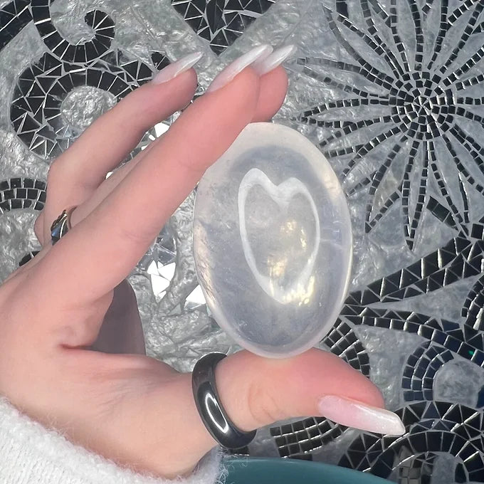 Moon Quartz Palm stone
