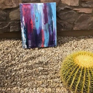 Abstract Peacock Feathers Painting