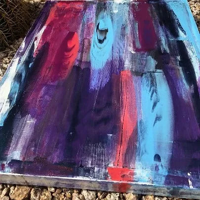 Abstract Peacock Feathers Painting