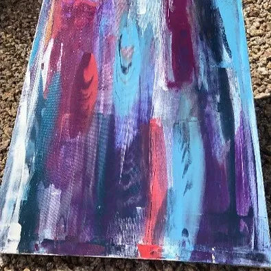 Multicolored Abstract Painting Inspired By Peacock Feathers