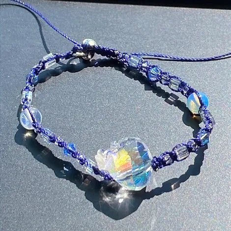 Opalite and Crystal Skull Bracelet