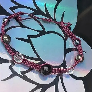 Protection, Grounding, Love and Luck adjustable Bracelet