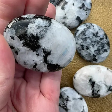 Rainbow Moonstone Palm Stone