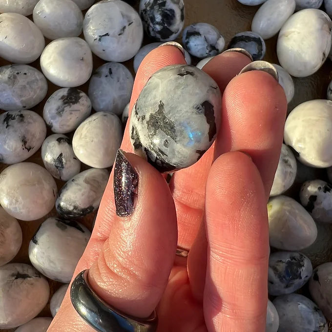 Rainbow Moonstone Tumbles