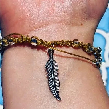 Raw Amethyst Gold Adjustable Bracelet