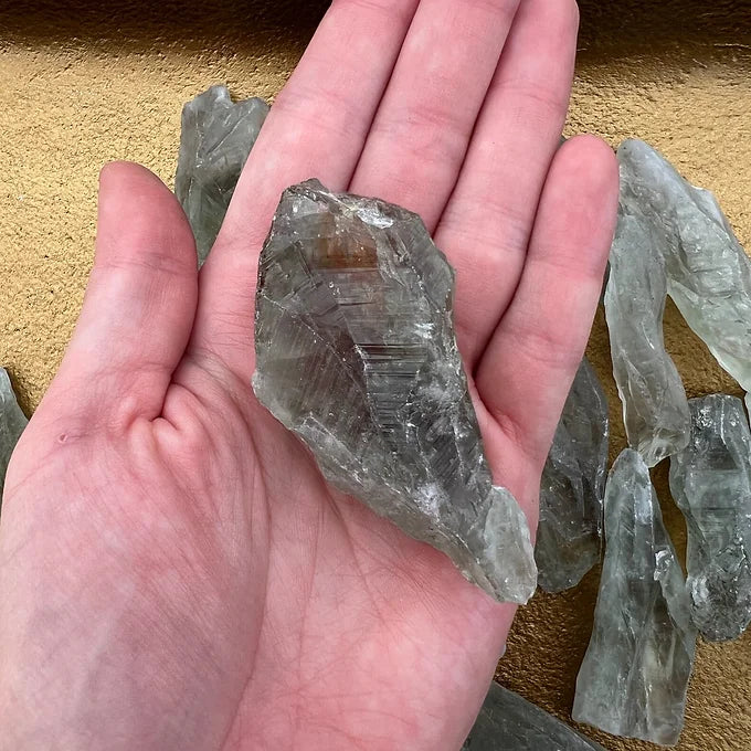 Raw Green Amethyst Points