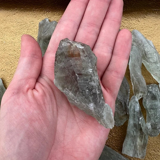 Raw Green Amethyst Points
