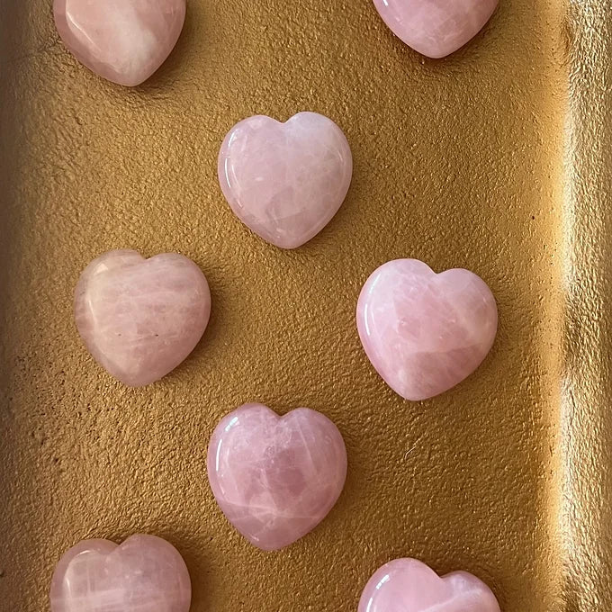 Rose Quartz Heart Carving