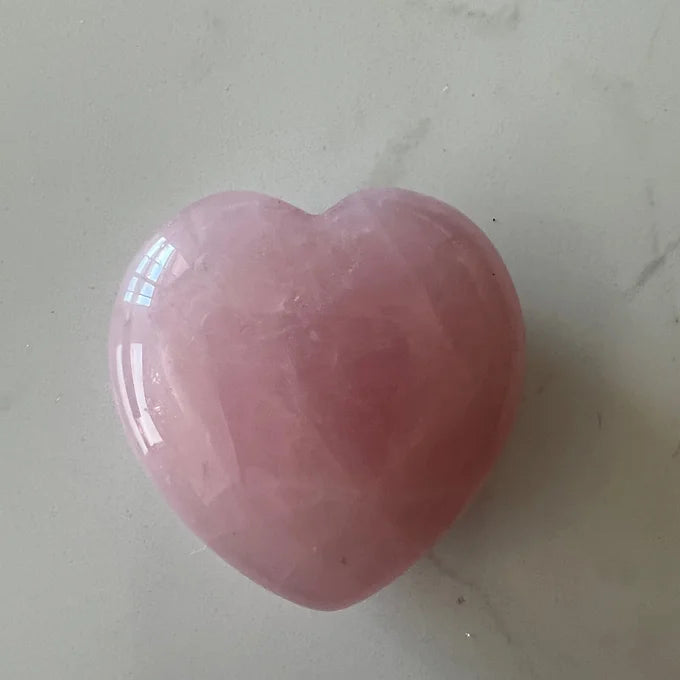 Rose Quartz Heart Carving