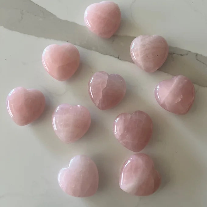 Rose Quartz Heart Carving