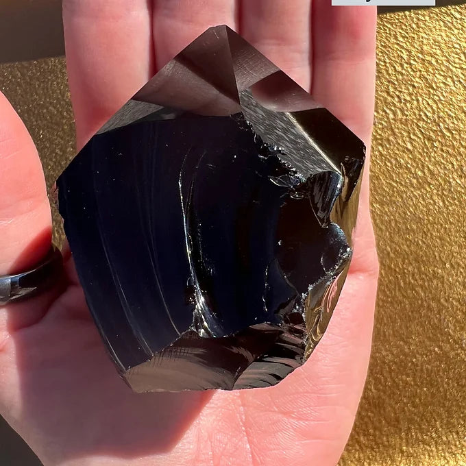 Semi Polished Obsidian Towers