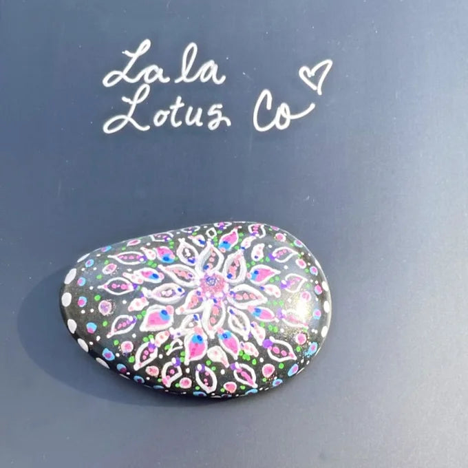White Mandala Garden Stone