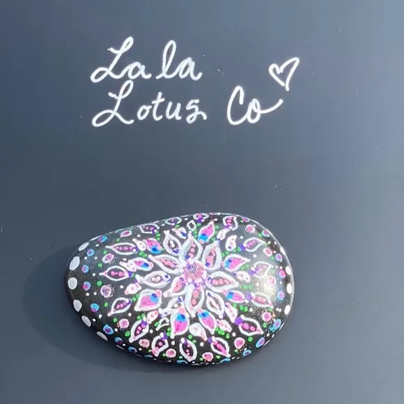 White Mandala Garden Stone