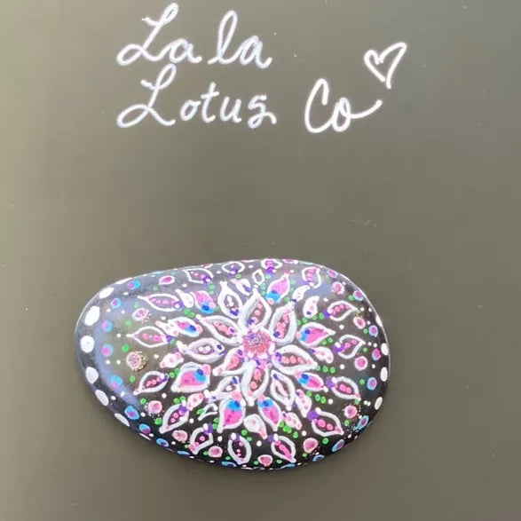 White Mandala Garden Stone