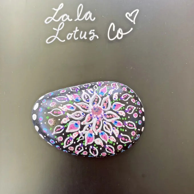 White Mandala Garden Stone