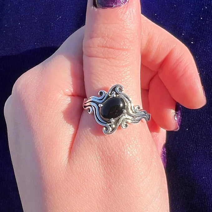 Antique Black Onyx Ring