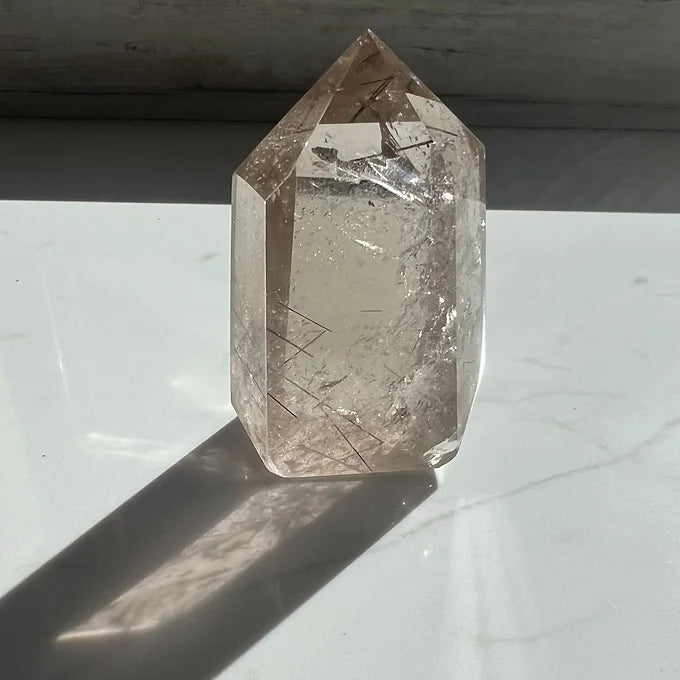 Black Rutile Quartz Tower