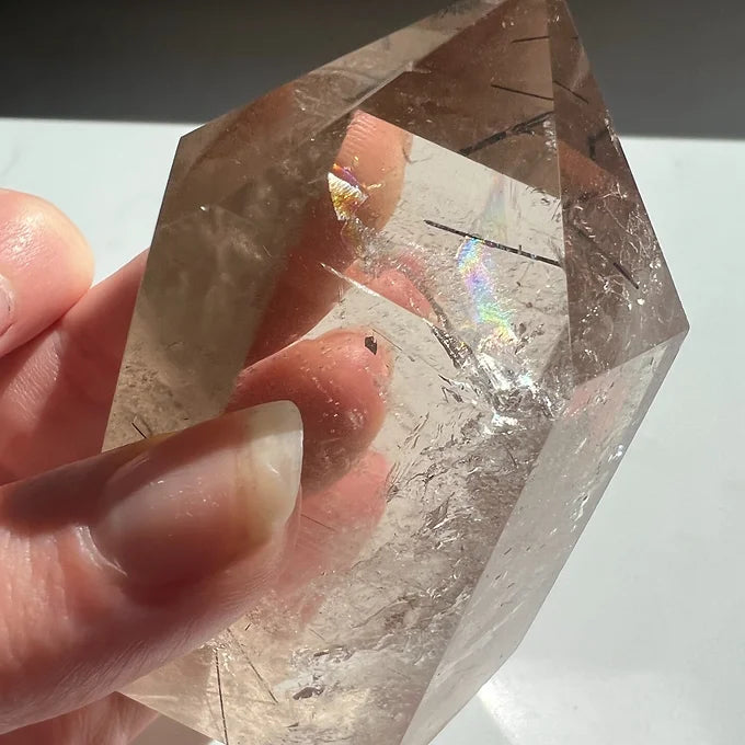 Black Rutile Quartz Tower