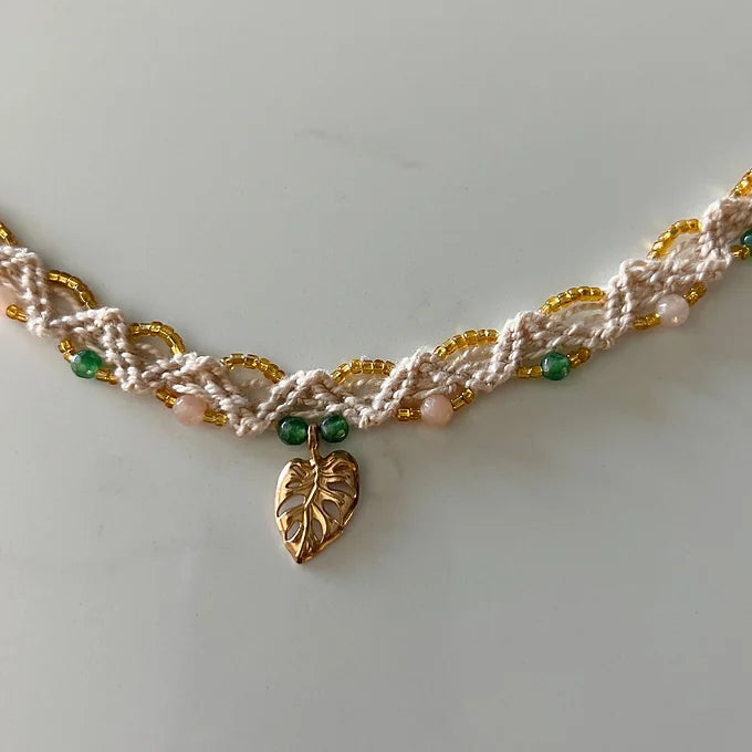 Aventurine Leaf Chokers