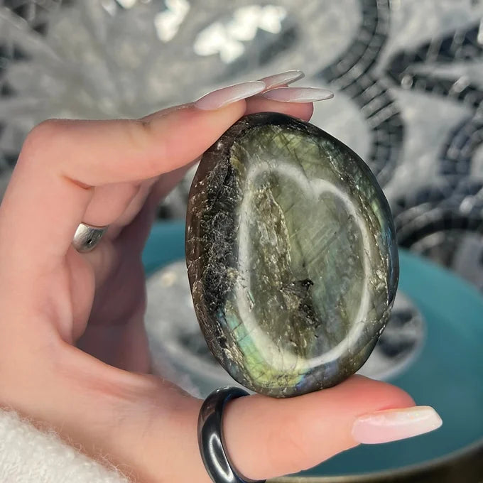 Large Labradorite Palm Stone