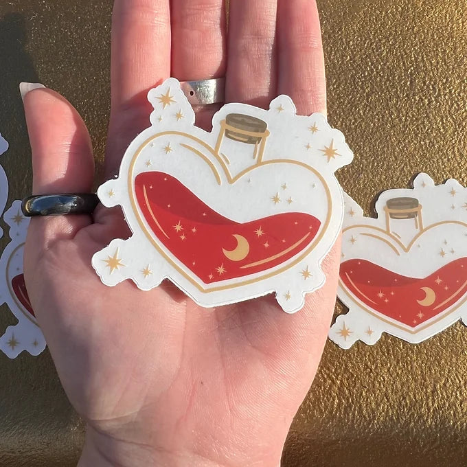 Large Heart Container Sticker