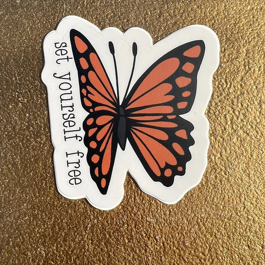 Set Yourself Free Butterfly Sticker
