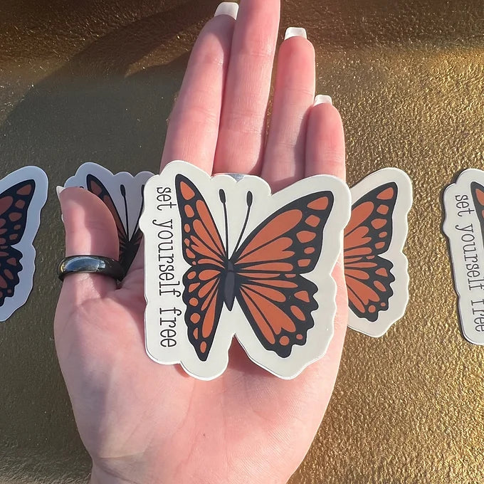 Set Yourself Free Butterfly Sticker