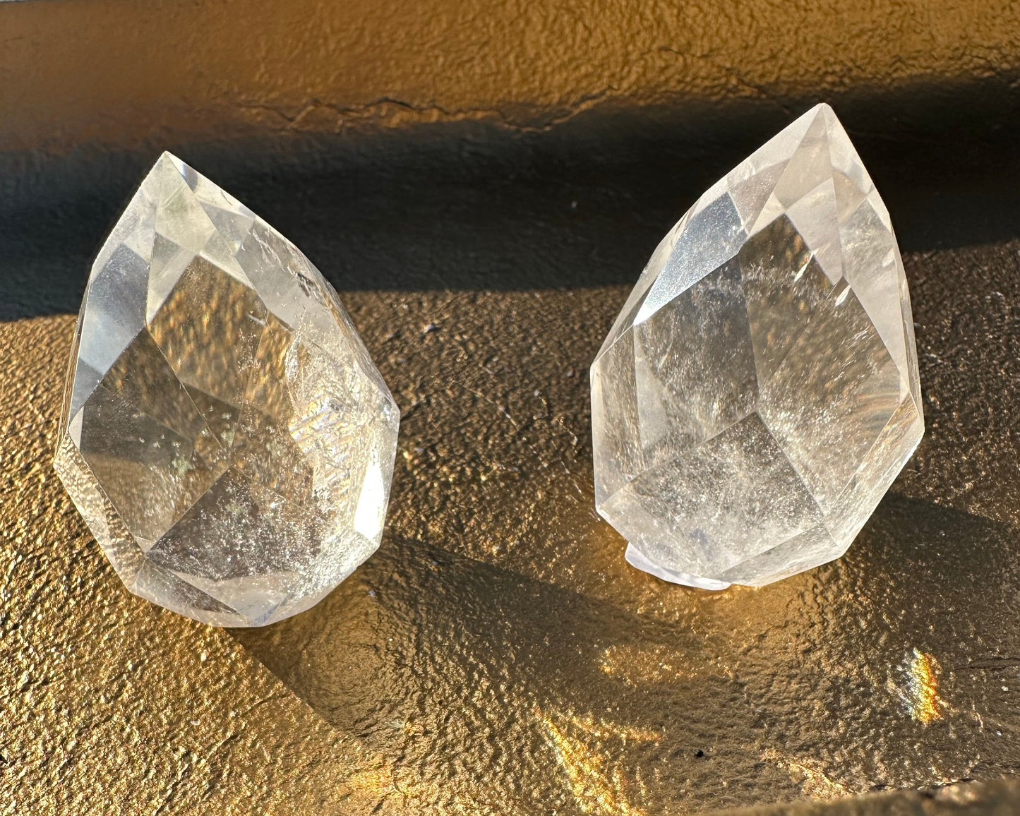Faceted Crystal Quartz Egg