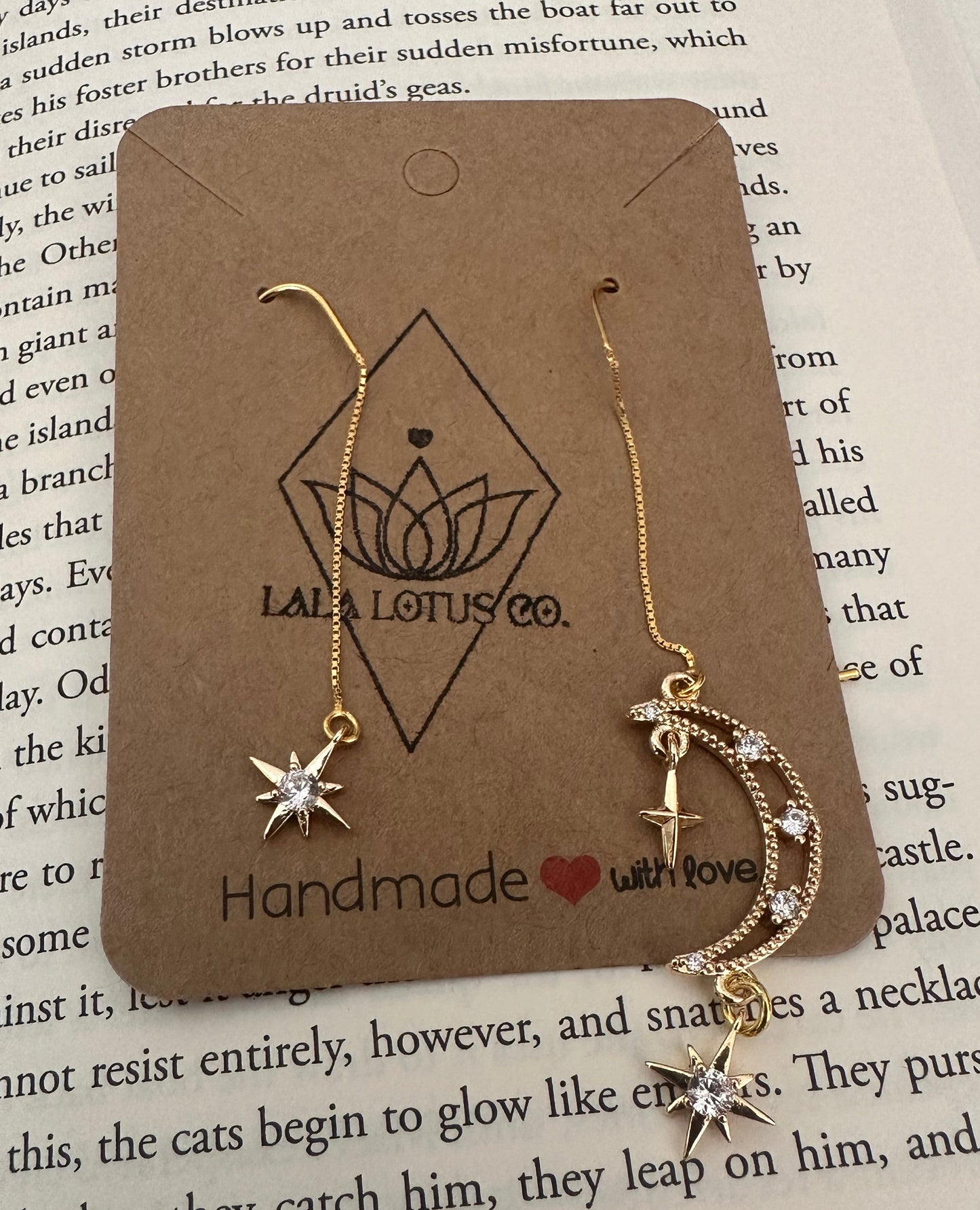 Gold Celestial Threader Earrings