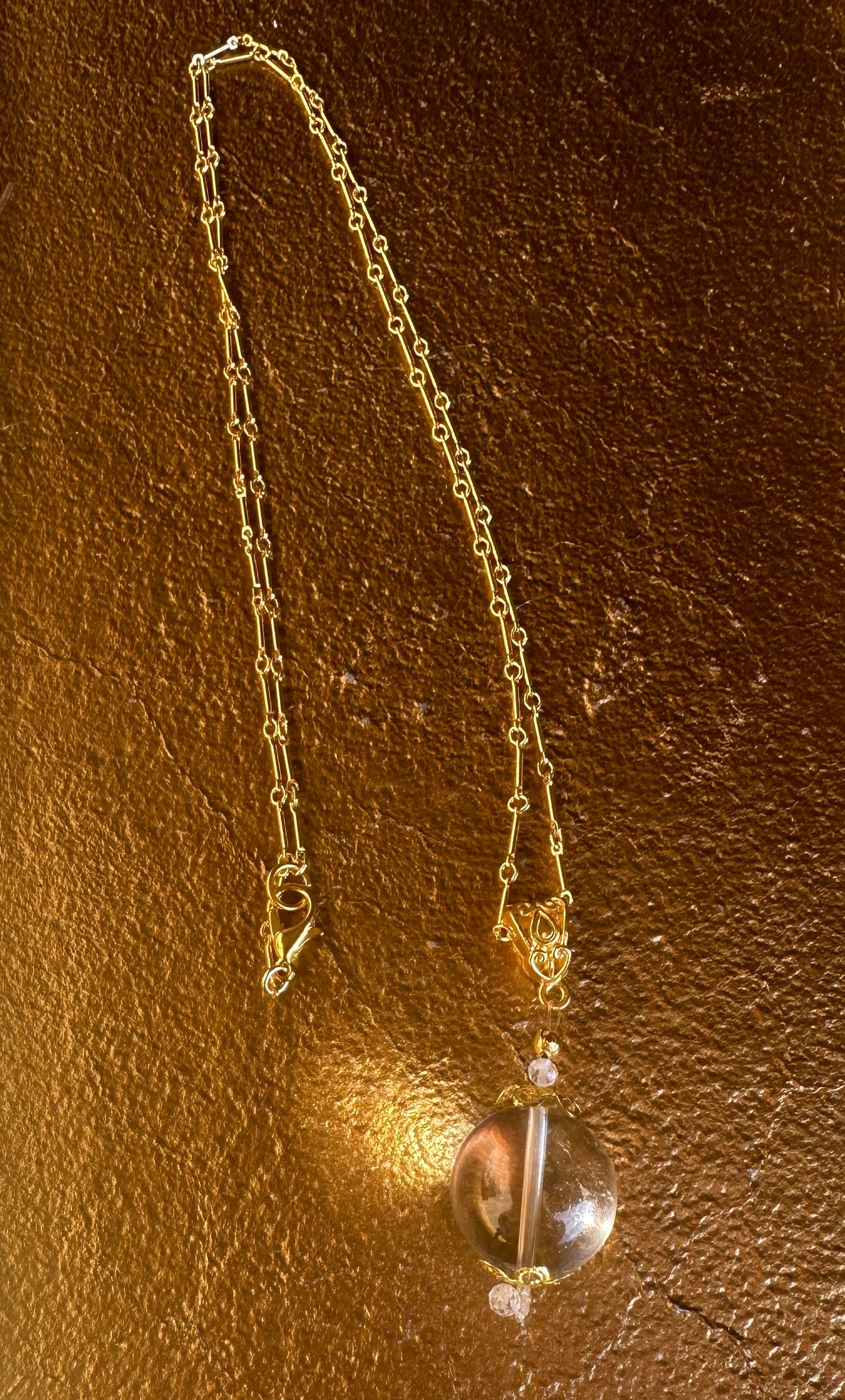 Smoky Quartz Pool of Light Necklace