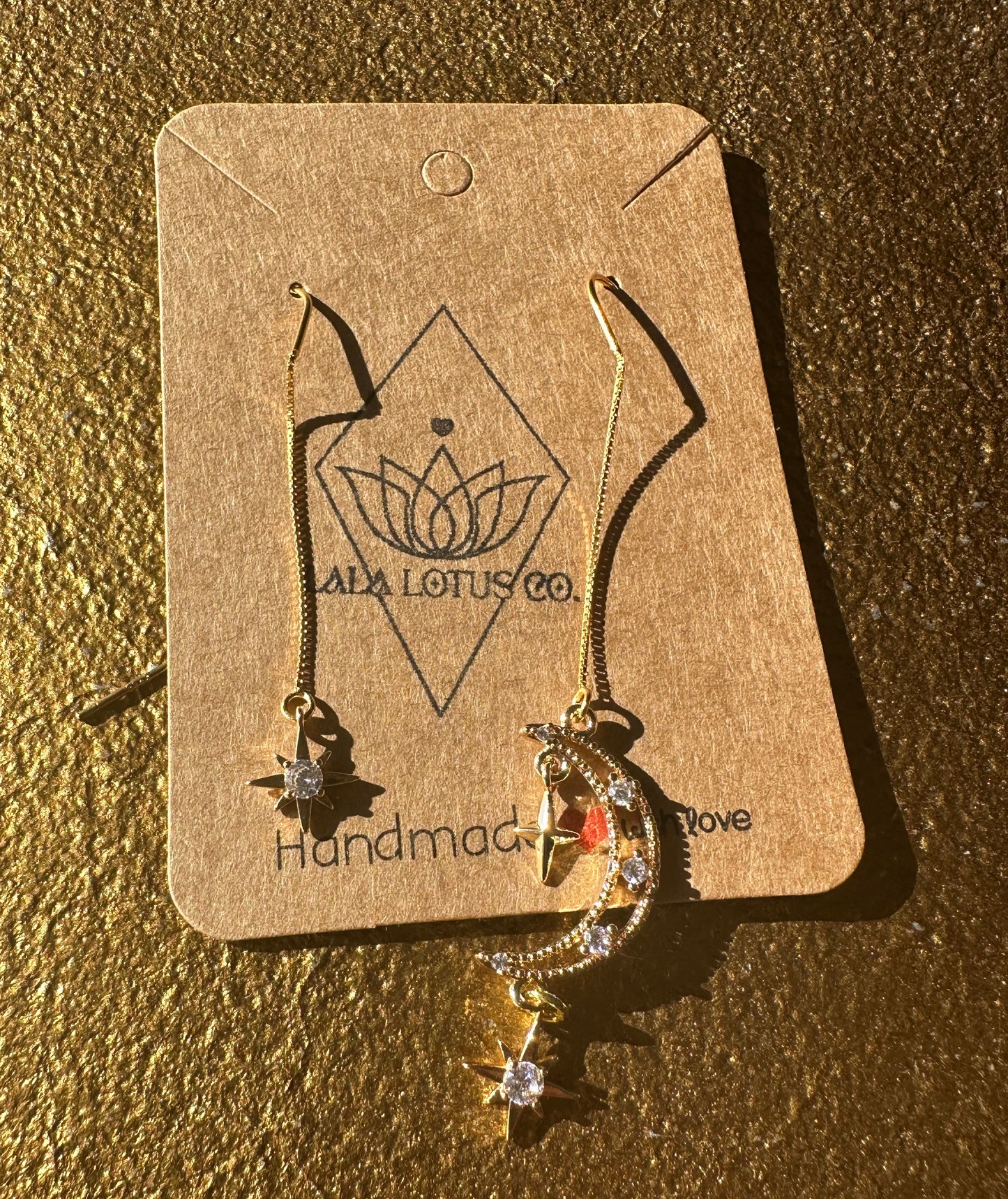 Gold Celestial Threader Earrings