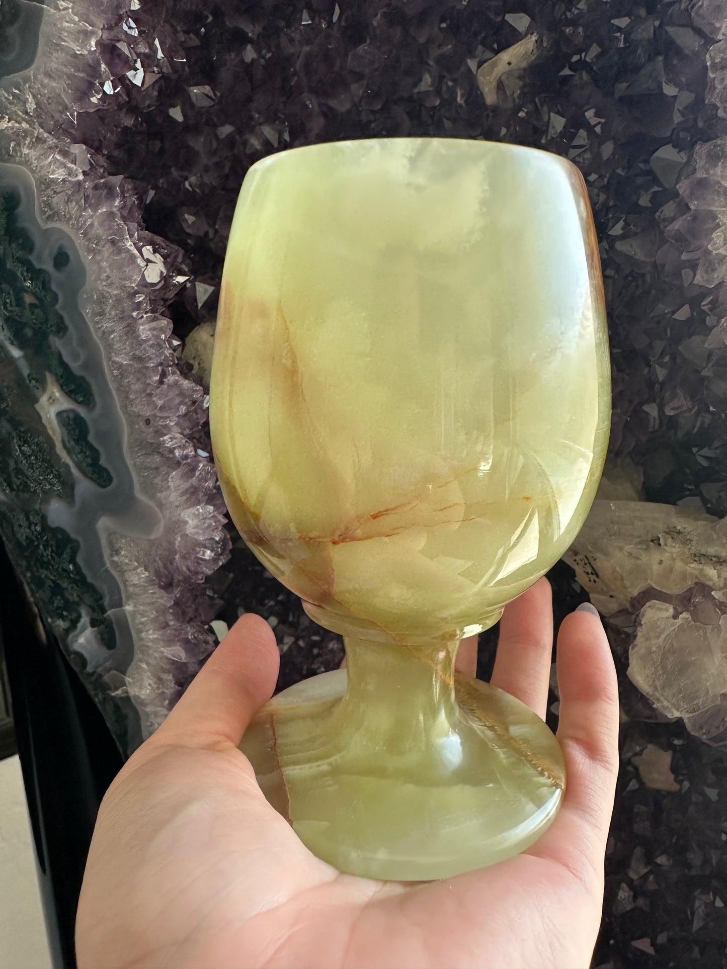 Green Onyx Chalice Set