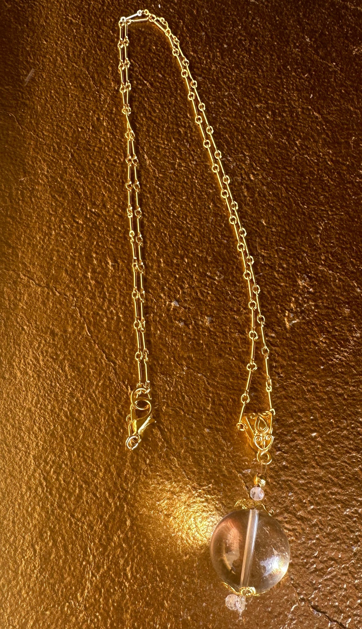 Smoky Quartz Pool of Light Necklace