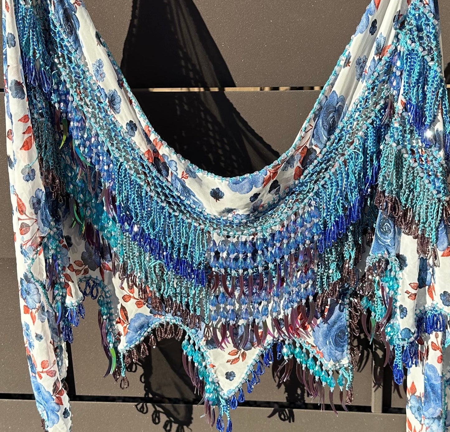 Blue Rose Hipscarf