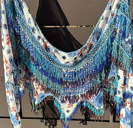 Blue Rose Hipscarf