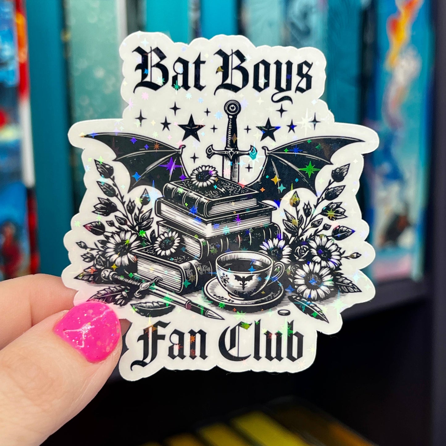 ACOTAR Bat Boys Fan Club Holographic Sticker