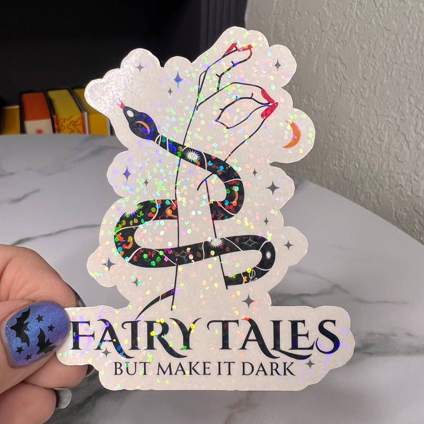 Fairytales But Make It Dark Holographic Sparkle Sticker