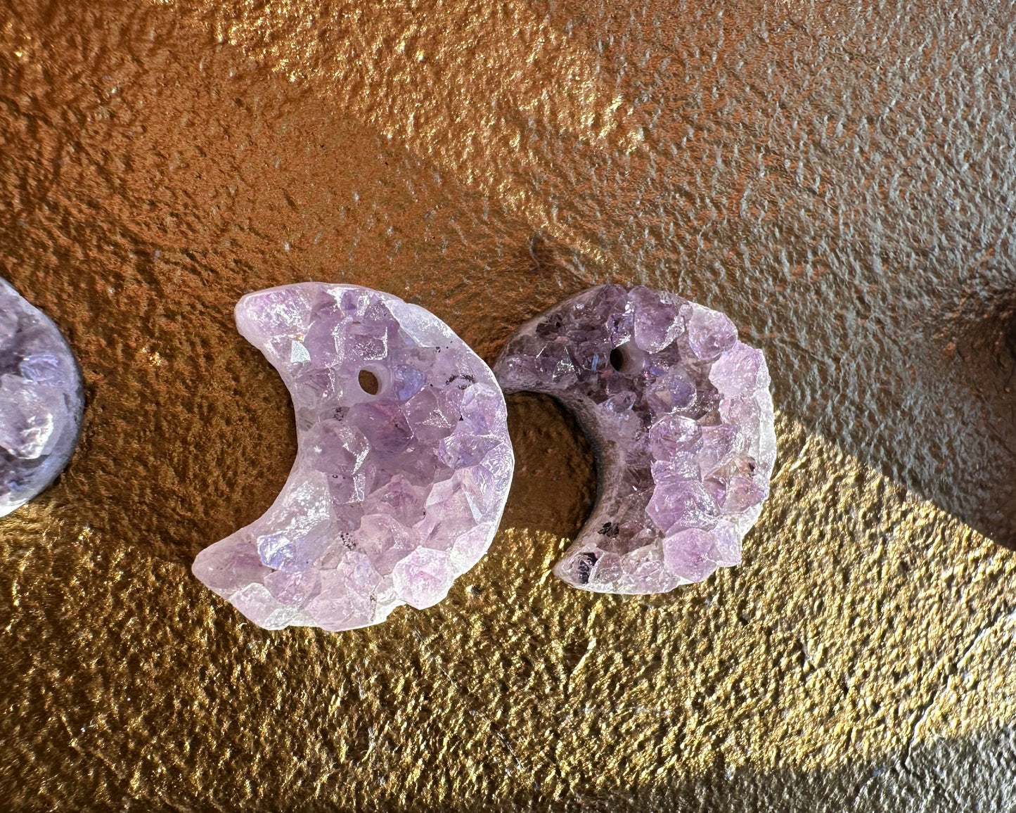 Amethyst Druzy Moon (Drilled)