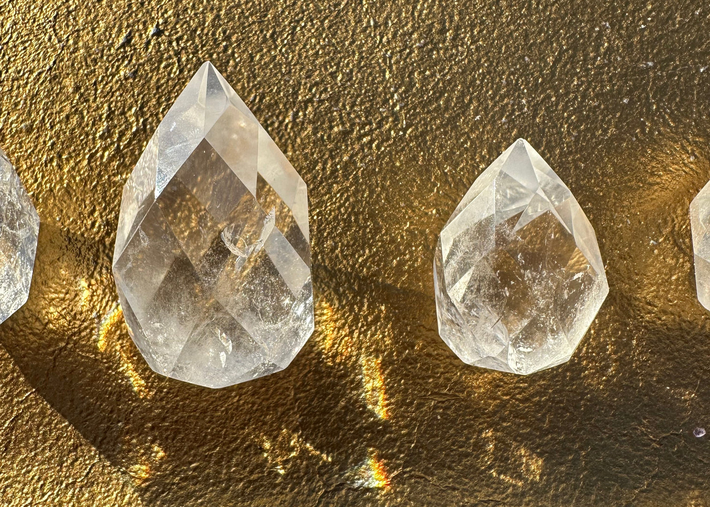 Faceted Crystal Quartz Egg