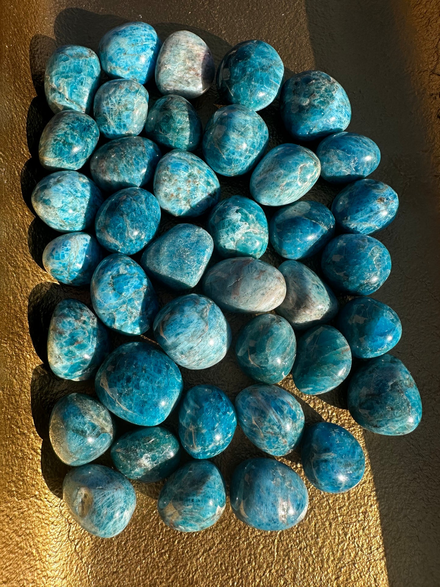Blue Apatite Tumbles