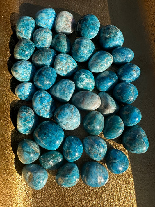 Blue Apatite Tumbles