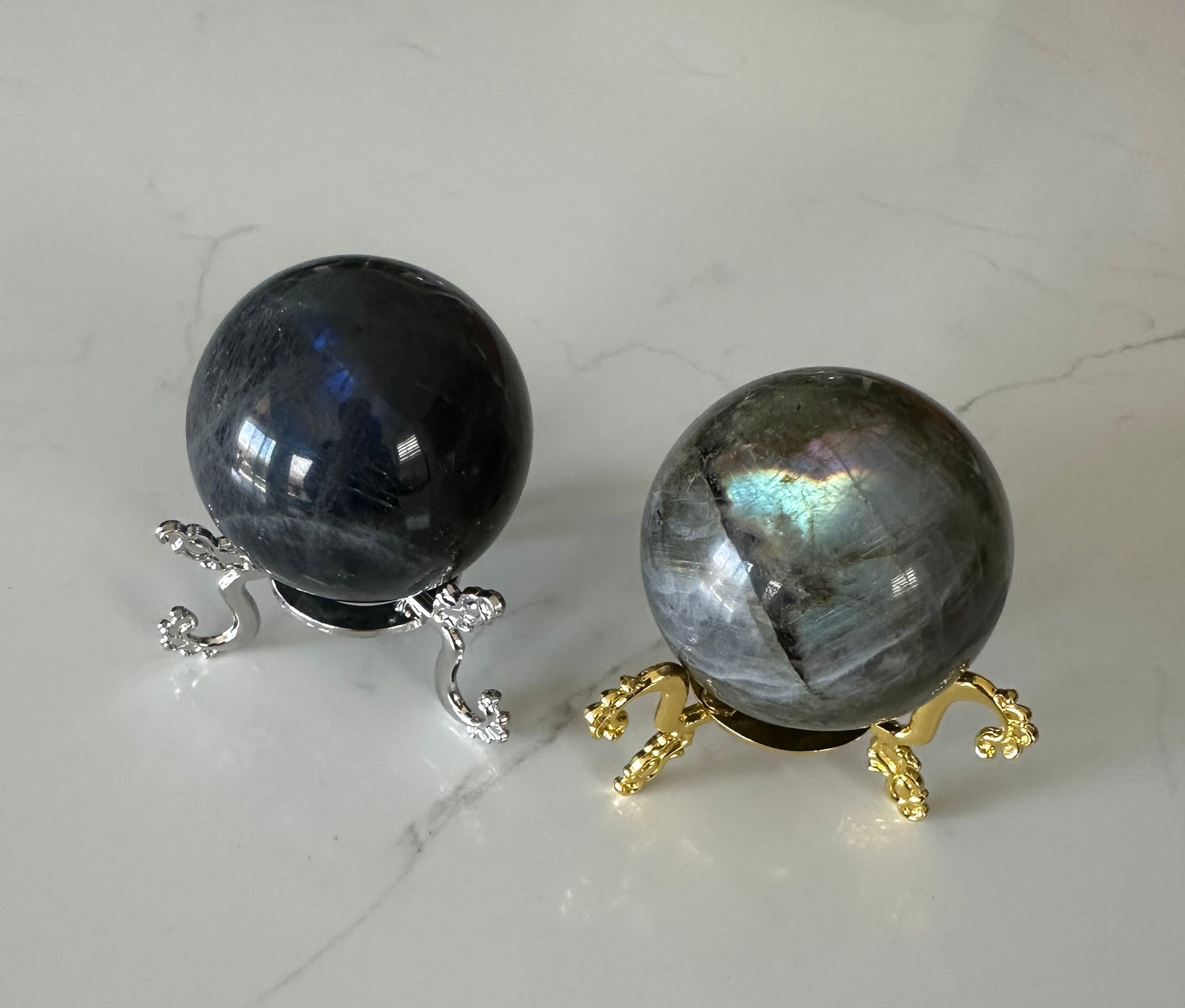 Small Starry Labradorite Spheres